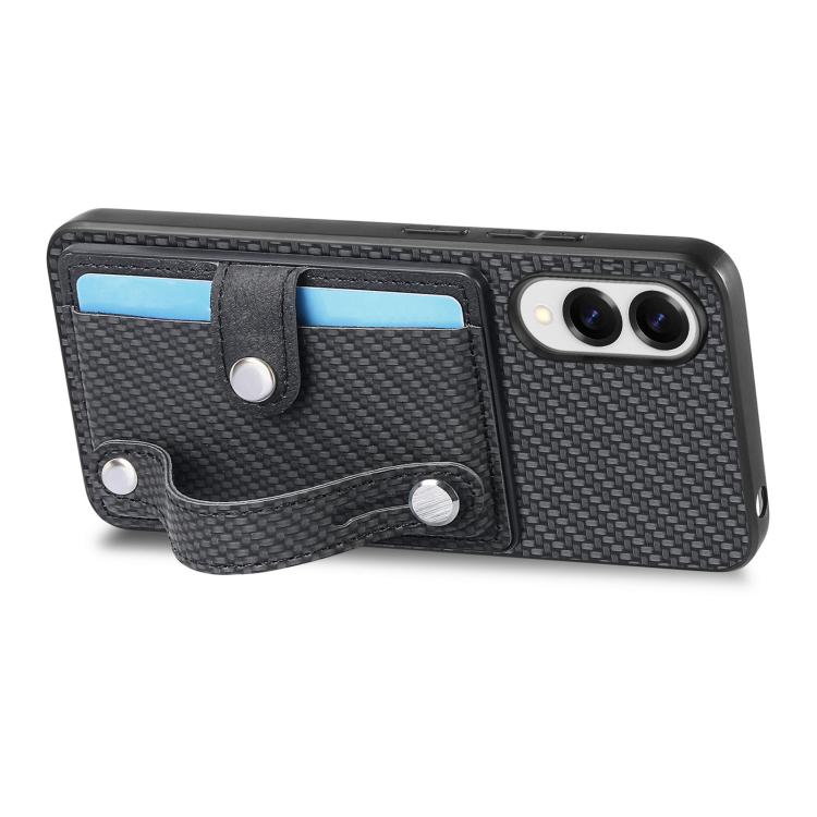 Wristband Kickstand Wallet Back Phone Case with Tool Knife