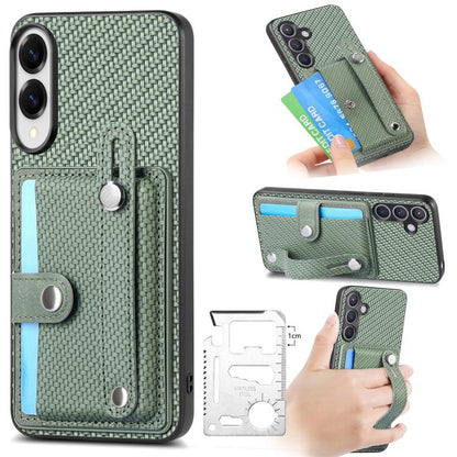 Wristband Kickstand Wallet Back Phone Case with Tool Knife