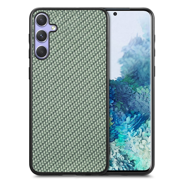 Carbon Fiber Texture Leather Back Cover Phone Case