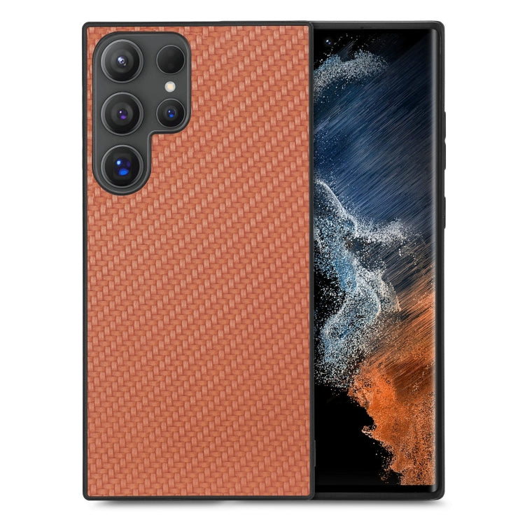 Carbon Fiber Texture Leather Back Cover Phone Case