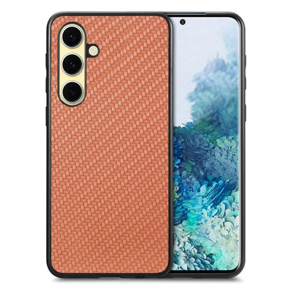 Carbon Fiber Texture Leather Back Cover Phone Case