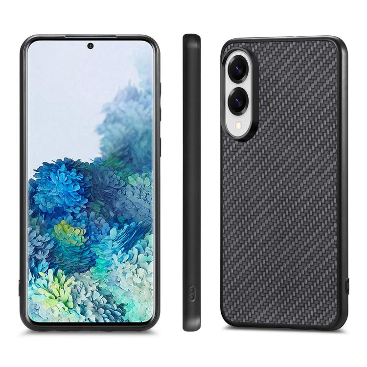 Carbon Fiber Texture Leather Back Cover Phone Case