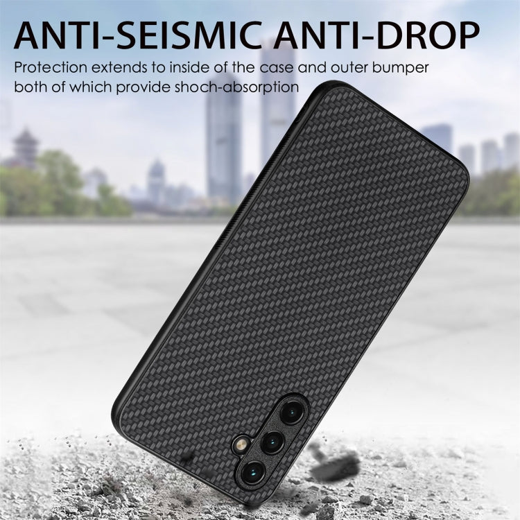 Carbon Fiber Texture Leather Back Cover Phone Case