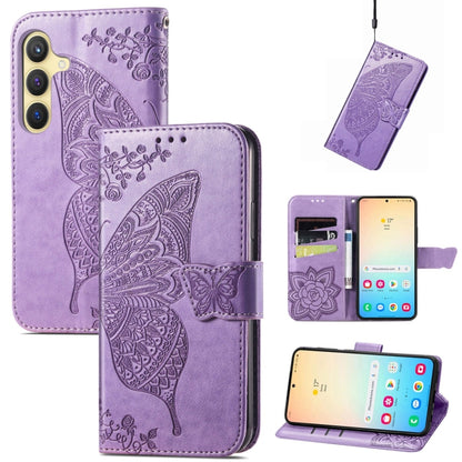 Butterfly Love Flower Embossed Leather Phone Case