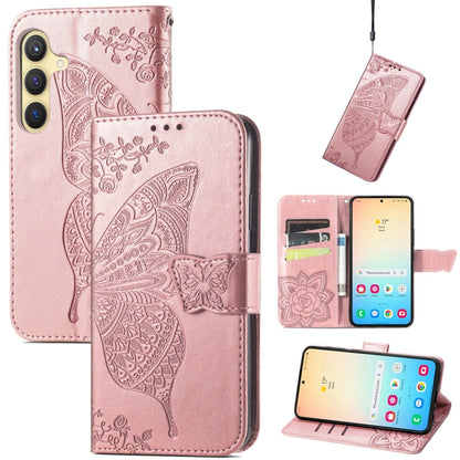 Butterfly Love Flower Embossed Leather Phone Case