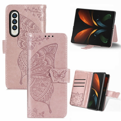 Butterfly Love Flower Embossed Leather Phone Case