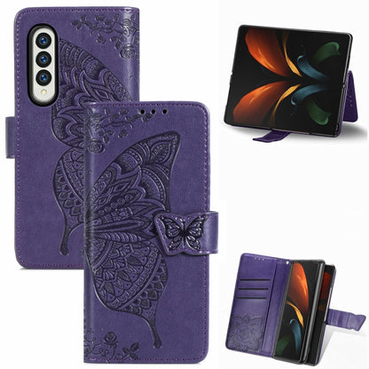 Butterfly Love Flower Embossed Leather Phone Case