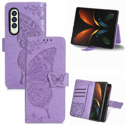 Butterfly Love Flower Embossed Leather Phone Case