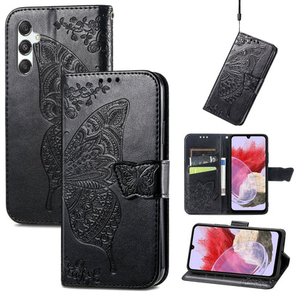 Butterfly Love Flower Embossed Leather Phone Case