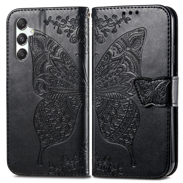 Butterfly Love Flower Embossed Leather Phone Case