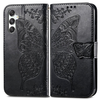 Butterfly Love Flower Embossed Leather Phone Case