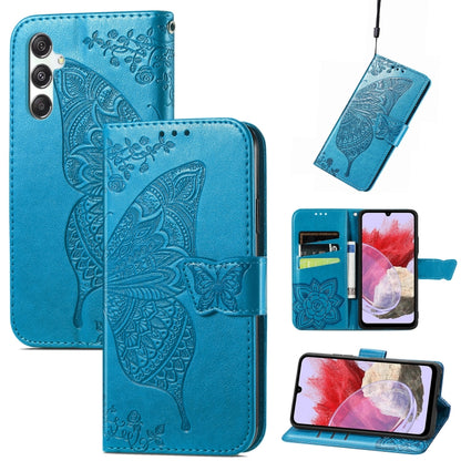 Butterfly Love Flower Embossed Leather Phone Case