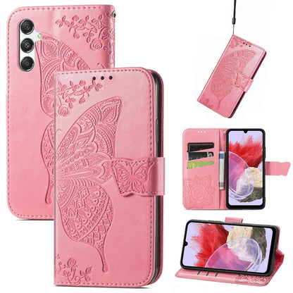 Butterfly Love Flower Embossed Leather Phone Case