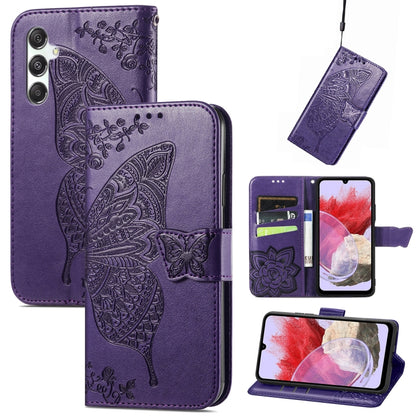 Butterfly Love Flower Embossed Leather Phone Case