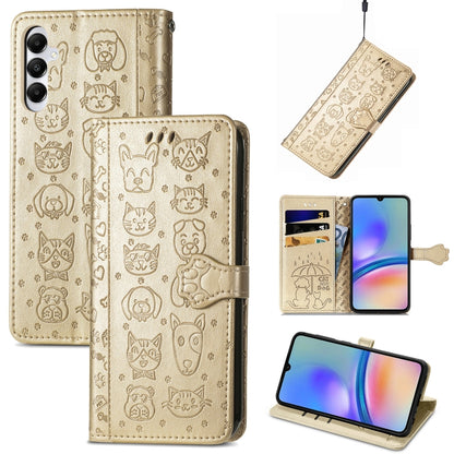 Cat and Dog Embossed Leather Phone Case