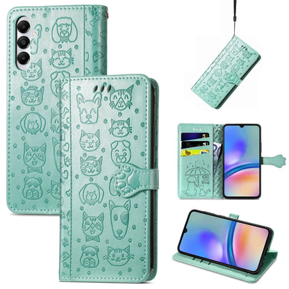 Cat and Dog Embossed Leather Phone Case