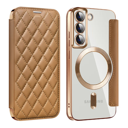 Shield MagSafe RFID Anti-theft Rhombus Leather Phone Case