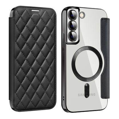 Shield MagSafe RFID Anti-theft Rhombus Leather Phone Case