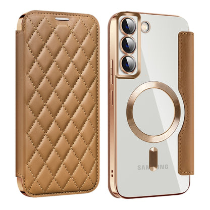 Shield MagSafe RFID Anti-theft Rhombus Leather Phone Case