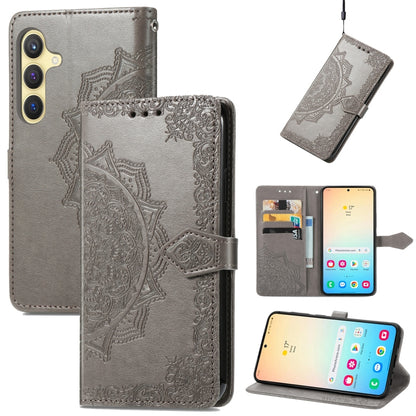 Mandala Flower Embossed Leather Phone Case