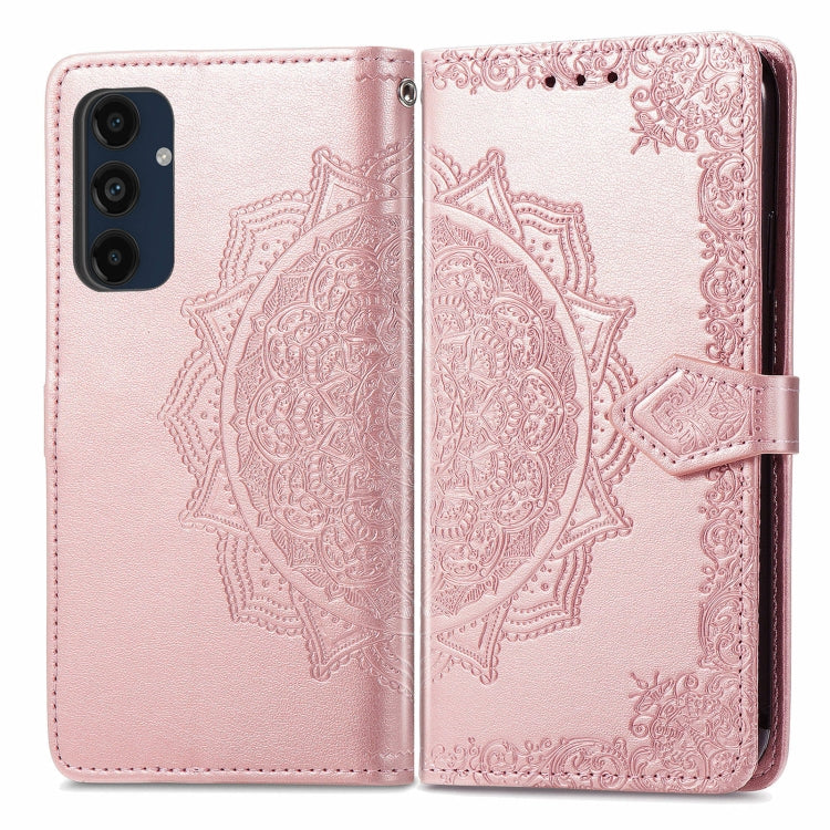 Mandala Flower Embossed Leather Phone Case