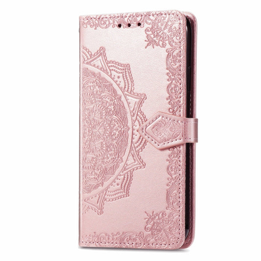 Mandala Flower Embossed Leather Phone Case