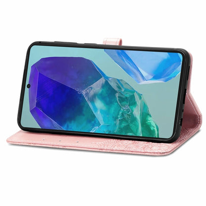 Mandala Flower Embossed Leather Phone Case