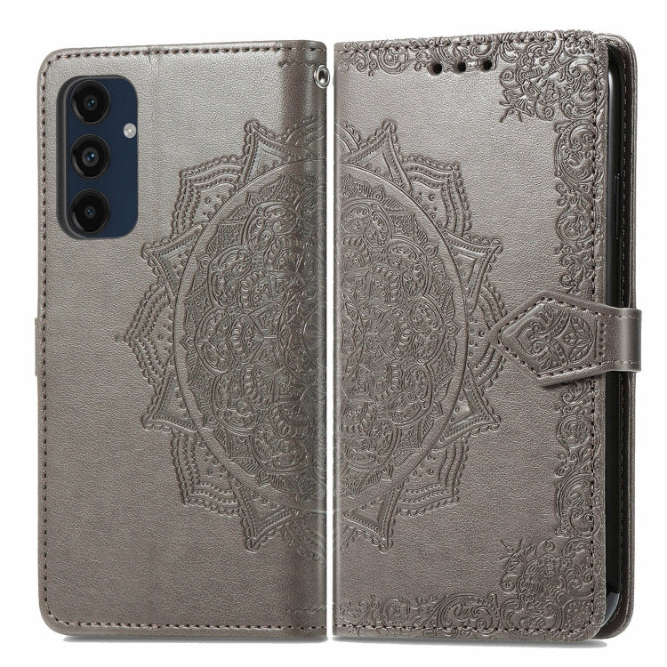 Mandala Flower Embossed Leather Phone Case