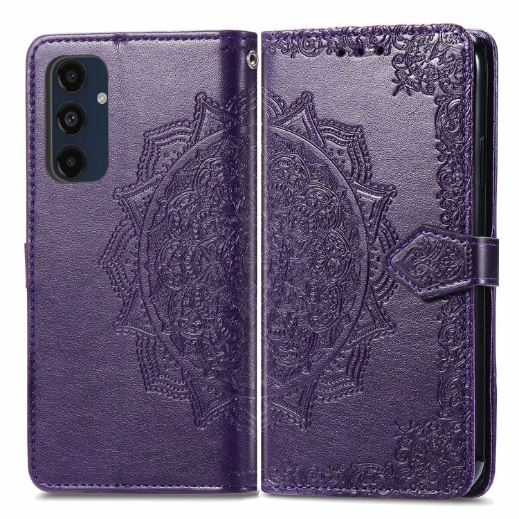 Mandala Flower Embossed Leather Phone Case