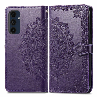 Mandala Flower Embossed Leather Phone Case