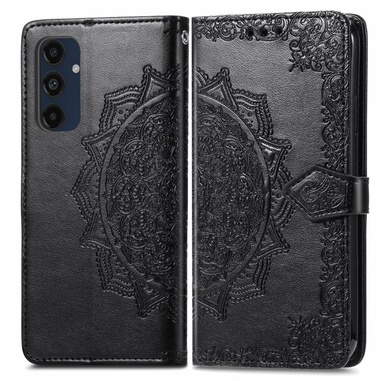 Mandala Flower Embossed Leather Phone Case