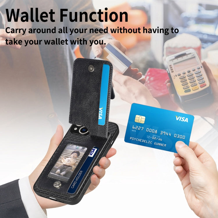 Carbon Fiber Vertical Flip Zipper Phone Case