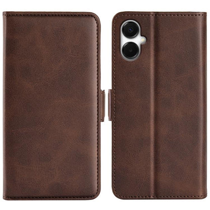 Dual-side Magnetic Buckle Horizontal Flip Leather Phone Case