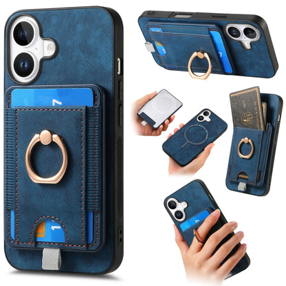 Retro Splitable Magnetic Card Bag Leather Phone Case