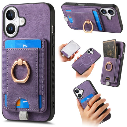 Retro Splitable Magnetic Card Bag Leather Phone Case