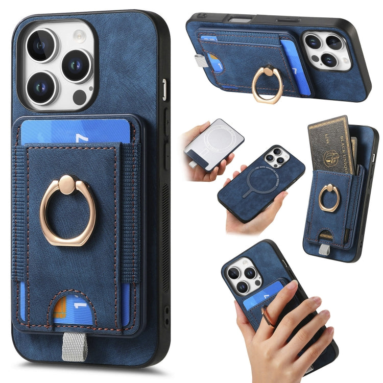 Retro Splitable Magnetic Card Bag Leather Phone Case