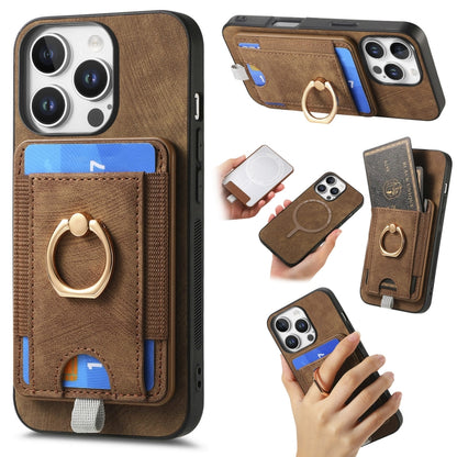 Retro Splitable Magnetic Card Bag Leather Phone Case