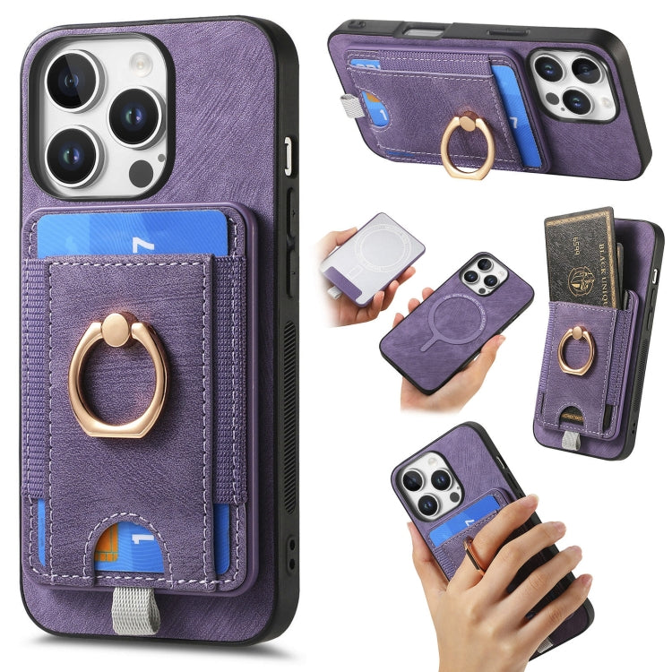 Retro Splitable Magnetic Card Bag Leather Phone Case