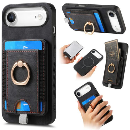 Retro Splitable Magnetic Card Bag Leather Phone Case