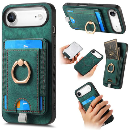 Retro Splitable Magnetic Card Bag Leather Phone Case