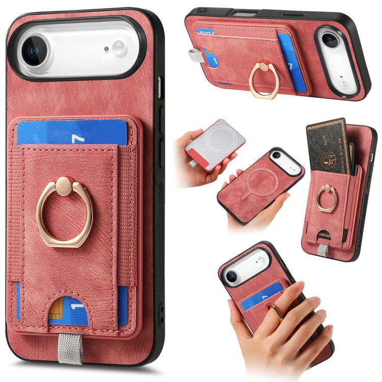 Retro Splitable Magnetic Card Bag Leather Phone Case
