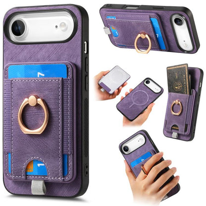Retro Splitable Magnetic Card Bag Leather Phone Case