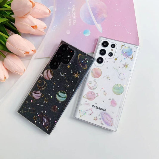 Cosmic Star Glitter Epoxy TPU Phone Case