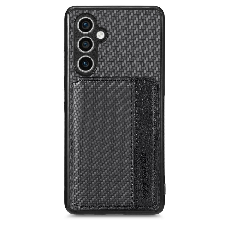 Carbon Fiber Magnetic Card Wallet RFID Blocking Phone Case