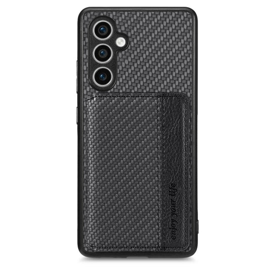 Carbon Fiber Magnetic Card Wallet RFID Blocking Phone Case
