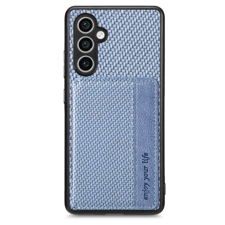 Carbon Fiber Magnetic Card Wallet RFID Blocking Phone Case
