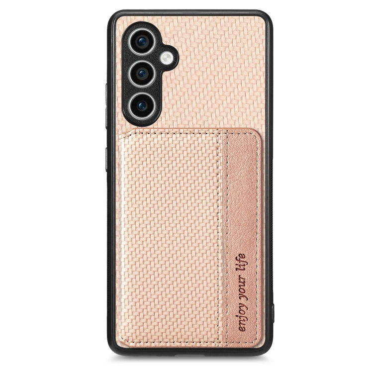 Carbon Fiber Magnetic Card Wallet RFID Blocking Phone Case