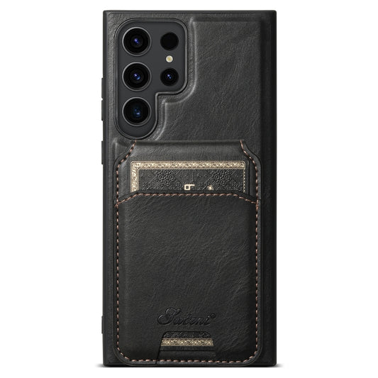 Suteni H15  Oil Eax Leather Detachable Wallet Back Phone Case