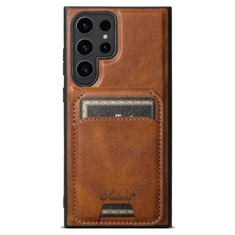 Suteni H15  Oil Eax Leather Detachable Wallet Back Phone Case