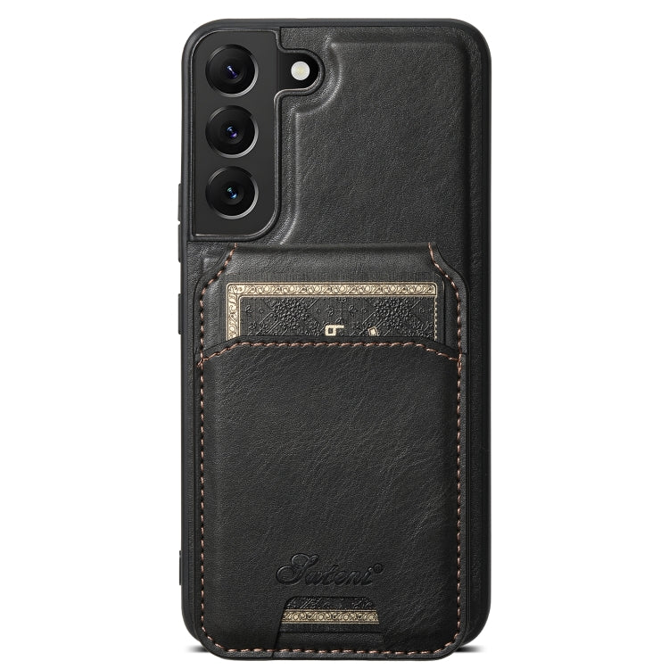 Suteni H15  Oil Eax Leather Detachable Wallet Back Phone Case
